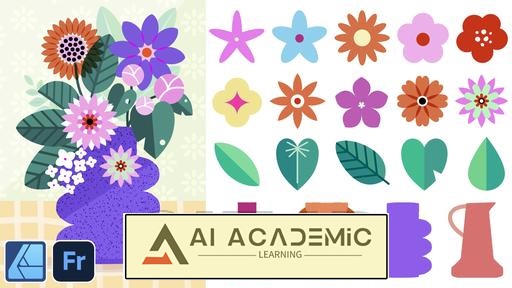 مسترکلاس تصویرسازی برداری - اثر هنری گیاهان در Affinity Designer و Adobe Fresco برای آیپد