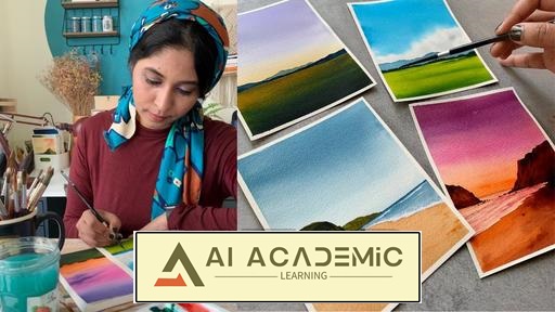 آرامش و استراحت با آبرنگ - چالش هنری 15 روزه