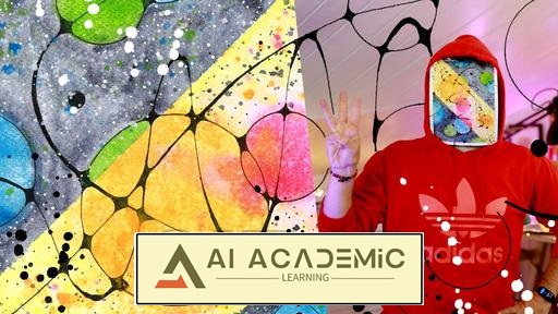 فرار به سوی آبرنگ انتزاعی - بخش 3 - هنر کهکشان با نوار چسب و خطوط نروگرافیک