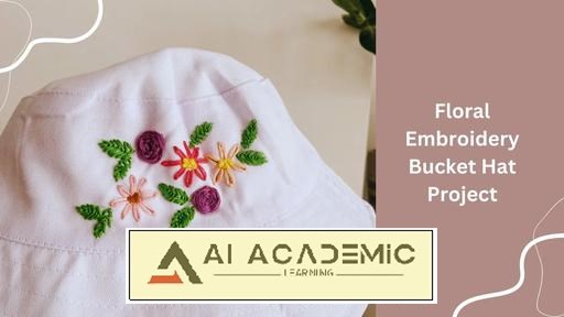 یاد بگیرید چگونه گلدوزی طرح گل را به یک کلاه باکت اضافه کنید