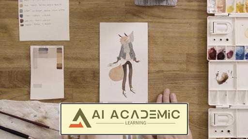 تصویرسازی با گواش: نقاشی یک کاراکتر خیال‌انگیز و رنگارنگ