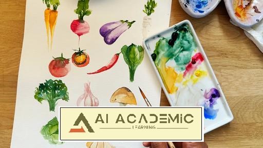 سبزیجات آسان و آزاد با آبرنگ - یادگیری تکنیک بنیادی
