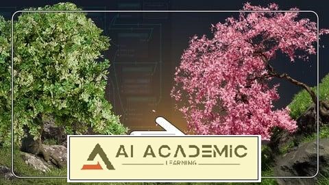 درخت‌های سه‌بعدی با نودهای هندسه بلندر