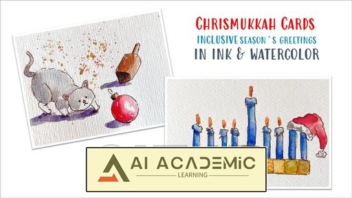 کارت‌های تبریک کریسمس جوهری و آبرنگی برای تبریک سال نو