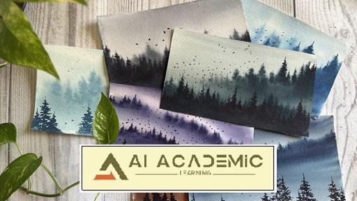 مناظر مه‌آلود آبرنگی در 7 روز - سفر نقاشی آرام و خلاقانه
