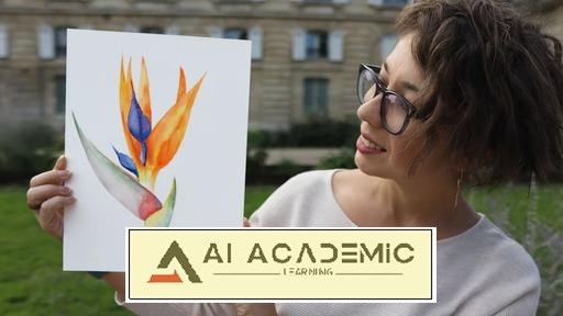 گیاه‌شناسی مینیمالیست - تسلط به تکنیک واش‌های میکس آبرنگ با نقاشی گل استرلیتزیا (پرنده بهشتی)
