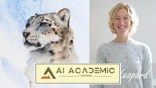 پلنگ برفی: مسترکلاس رنگ‌آمیزی جریان آزاد آبرنگ با Jane Davies