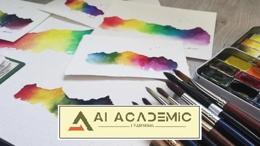 کوه‌های رنگین‌کمانی آسان - تکنیک مخلوط آبرنگ مناسب برای مبتدیان