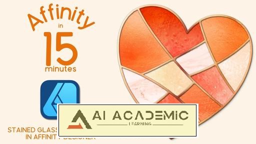 آموزش Affinity Designer V2 - قلب شیشه رنگی برداری