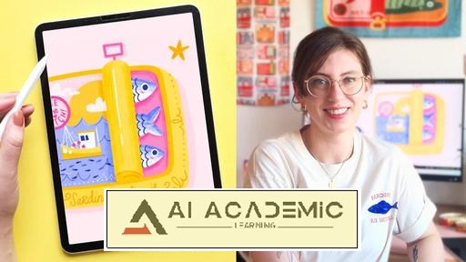 تسلط به براش‌های خطی در Procreate: تصویرسازی قوطی‌های قدیمی ساردین