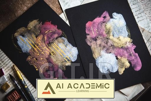 هنرهای انتزاعی درخشان - بررسی آبرنگ متالیک روی کاغذ مشکی