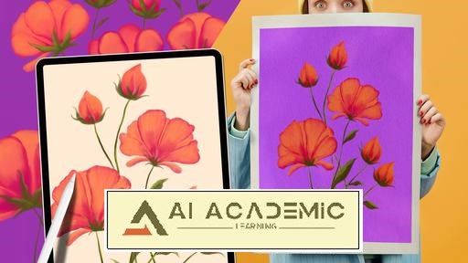 نقاشی گل‌ها با آبرنگ: تصویرسازی گل‌های وحشی سرسبز در Procreate