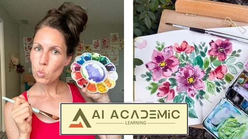 نقاشی گل‌ها با آبرنگ در فضای باز برای مبتدیان: تمرین ذهن‌آگاهی در طبیعت