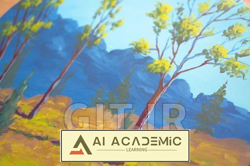 آموزش فوق‌العاده آسان نقاشی اکریلیک: منظره کوهستان سرگرم‌کننده برای مبتدیان