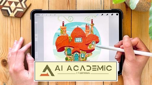 ترسیم خانه در Procreate - تصویرسازی یک خانه منحصربه‌فرد و خیالی