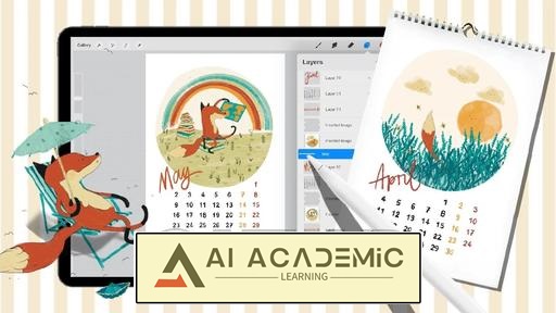 آثار هنری خود را با ابزار Page Assist در Procreate در طراحی تقویم اختصاصی خود قرار دهید