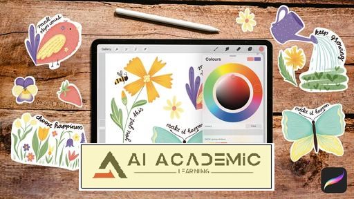 تصویرسازی استیکرها در Procreate - طراحی‌های خودتان را ایجاد و چاپ کنید