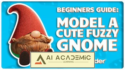 آموزش Blender 3D برای مبتدیان: یادگیری مدل‌سازی یک گنوم بامزه با موهای طبیعی