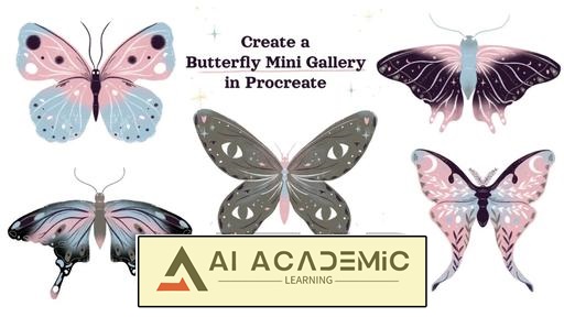 مجموعه هنری کوتاه: ایجاد یک مینی‌گالری پروانه در Procreate