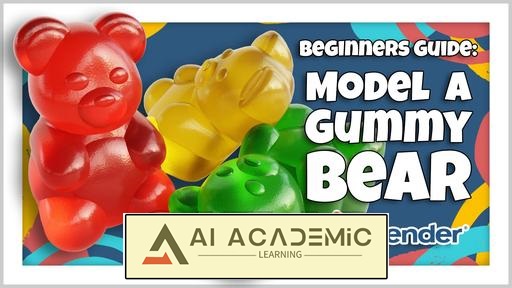 بلندر 3D برای مبتدیان: یادگیری مدل‌سازی پاستیل خرسی