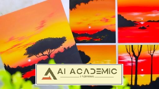 پنج روز با نقاشی‌های درمانی غروب - بررسی هنر رنگ‌های گواش
