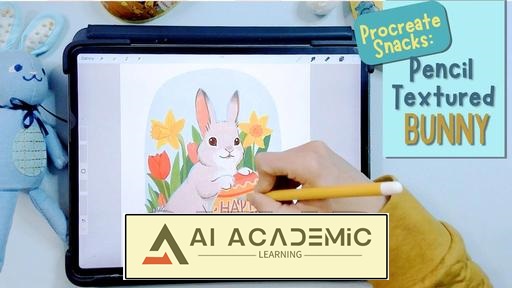 دوره Procreate Snacks: خرگوش با تکسچر مداد رنگی