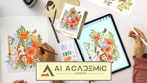 طراحی سطح برای تصویرگران - از نقاشی تا محصول با گوآش و Procreate