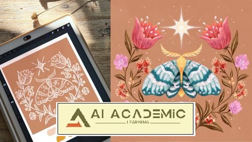 خزه‌های جادویی و تصویرسازی گیاهی با ابزار تقارن Procreate