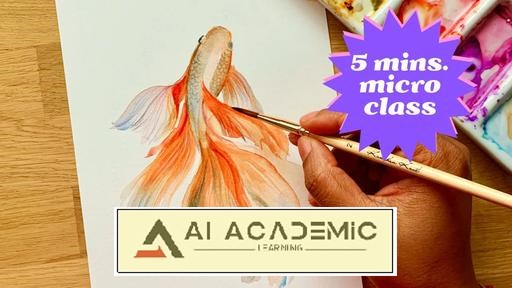 طراحی و نقاشی ماهی بتا: هنر آبرنگ و مداد رنگی در 5 دقیقه