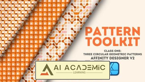 طراحی الگوی سطح - Affinity Designer V2 - الگوهای هندسی دایره‌ای