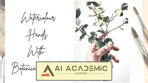 دست‌های آبرنگی با المان‌های بوتانیکال