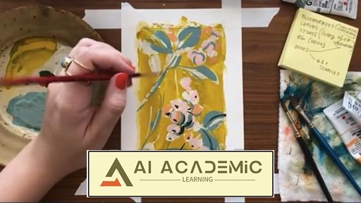 دوره Live Encore: نقاشی گیاهان انتزاعی با گواش اکریلیک