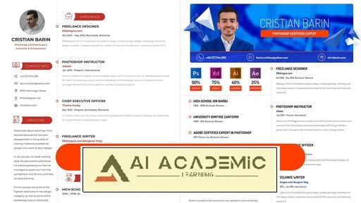 ایجاد CV (رزومه) زیبا در فتوشاپ - 2 نسخه