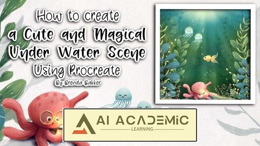 چگونه یک صحنه زیر آب بامزه و جادویی با استفاده از Procreate بسازیم؟