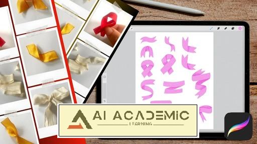 ترسیم روبان‌ها و بنرها در Procreate