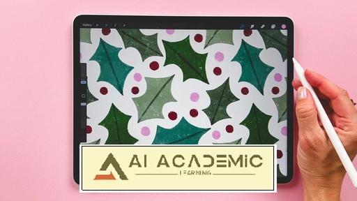 مجموعه کوچکی از الگوها در Procreate - تم کریسمس