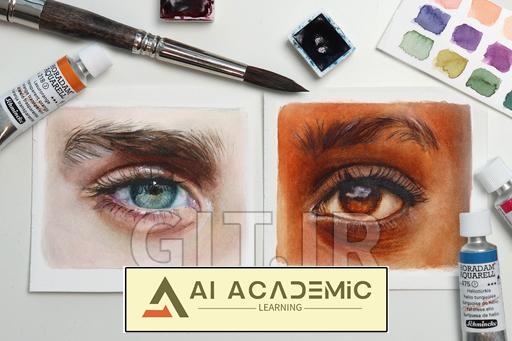 چگونه چشم‌های واقعی را با آبرنگ نقاشی کنیم؟ - ارتقای سطح پرتره‌ها