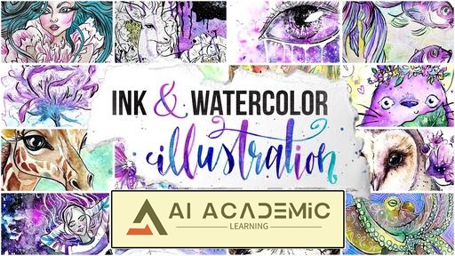 تصویرسازی با جوهر و آبرنگ: یادگیری تکنیک‌های ساده و جادویی و یافتن سبک شخصی