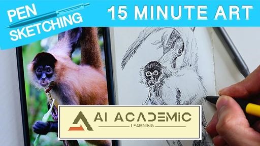 ترسیم حیوانات با قلم Ballpoint - چگونه یک میمون واقع‌گرایانه ترسیم کنیم؟