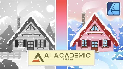 کشیدن خانه‌های برداری در Affinity Designer - تصویرسازی با گرادیان‌ها