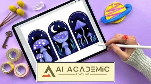 آموزش Procreate برای مبتدیان - یادگیری تصویرسازی در آیپد با 4 پروژه