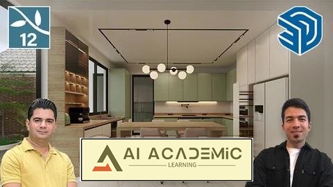 مدل‌سازی پیشرفته آشپزخانه - طراحی کابینت - SketchUp و Lumion