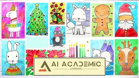 کلاس‌های هنر برای مبتدیان - طراحی و نقاشی 13 پروژه‌ی تعطیلات