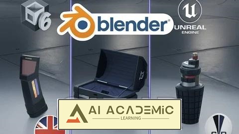 آموزش Blender 3D - ساخت گام‌به‌گام پراپ‌ها و دارایی‌ها برای بازی‌ها