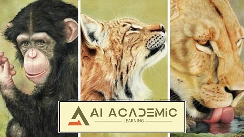 چگونه حیوانات وحشی را نقاشی کنیم؟ بخش 7 - شامپانزه، شیر ماده و سیاه‌گوش