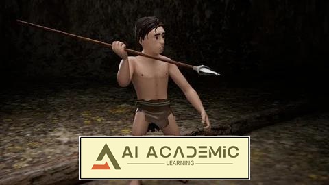 ایجاد و انیمیشن‌سازی یک صحنه غارنشین در Maya