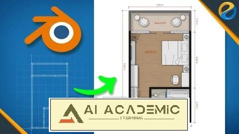 طراحی سریع و آسان پلان‌های طبقات با Blender