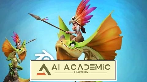 دوره ساخت کاراکتر کارتونی سه‌بعدی سوار اژدها در Blender