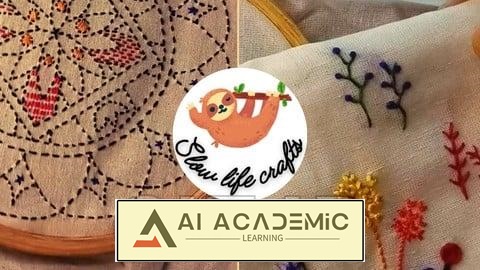 گلدوزی 101 (دوخت‌های اولیه و پروژه Kantha)