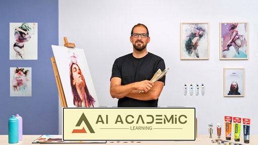 پرتره‌نگاری تجربی - ترکیب روغن، آکریلیک و رنگ اسپری